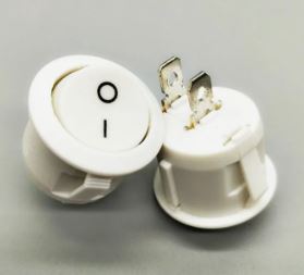 Кнопочный выключатель KCD1-105 D-16.5 мм 2pin Белый 3А