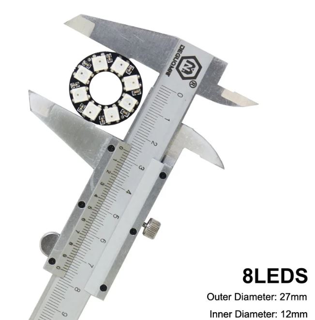 Светодиодный кольцевой модуль Xnbada WS2812B 8